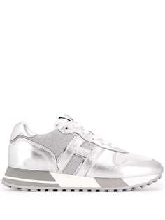 Hogan metallic ribbed panel sneakers