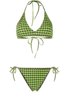 Fendi gingham check bikini