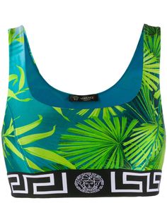 Versace спортивный бюстгальтер с принтом