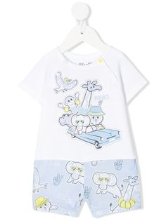 Kenzo Kids Tiger Friends printed romper
