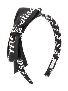 Monnalisa logo print bow hairband