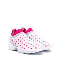 Monnalisa polka dot slip-on sneakers