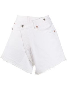 R13 denim oversized short