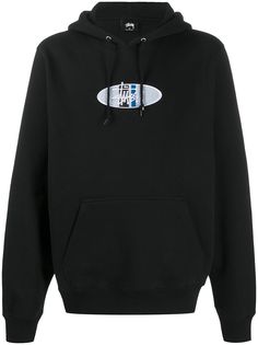 Stussy logo-patch hooded sweatshirt