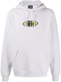 Stussy logo-patch hooded sweatshirt
