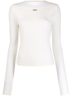Off-White logo print long sleeve T-shirt