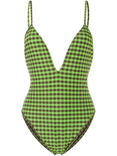 Fendi check print swimsuit