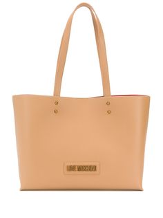 Love Moschino logo plaque tote bag