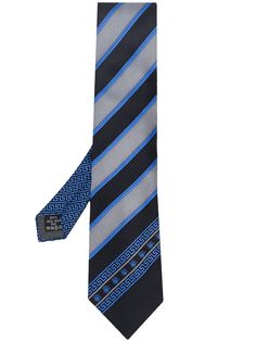 Versace Pre-Owned галстук 1990-х годов в диагональную полоску