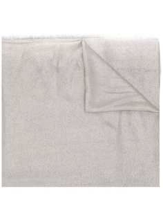 Patrizia Pepe metallic frayed edge scarf