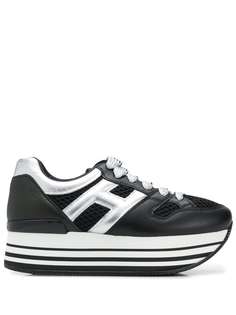 Hogan кроссовки H283 на платформе с логотипом