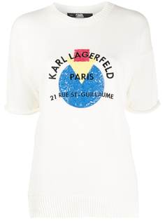 Karl Lagerfeld джемпер с логотипом и пайетками