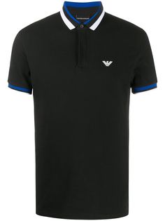 Emporio Armani рубашка-поло с контрастной отделкой