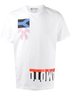 Y-3 футболка с круглым вырезом и логотипом