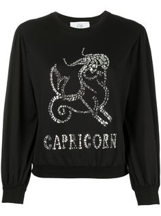 Alberta Ferretti Capricorn embellished long sleeve top