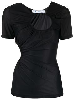 Off-White cutout ruched top