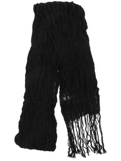 Yohji Yamamoto fringed scarf