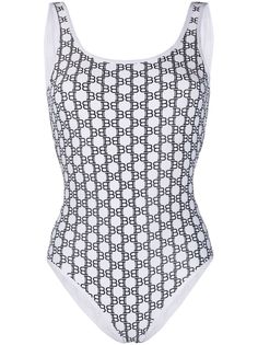 Balmain monogram pattern one-piece