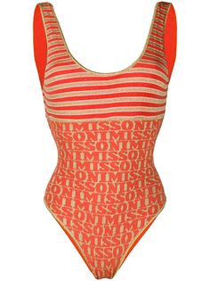 Missoni stitched logo swimsuit
