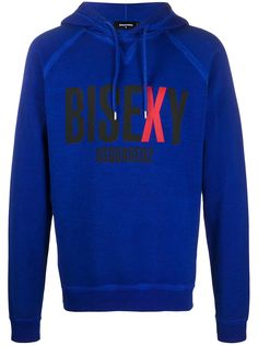 Dsquared2 slogan and logo-print hoodie