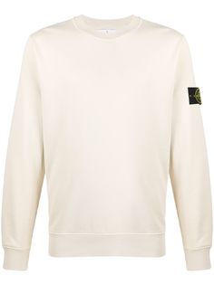 Stone Island logo-patch crew neck sweatshirt