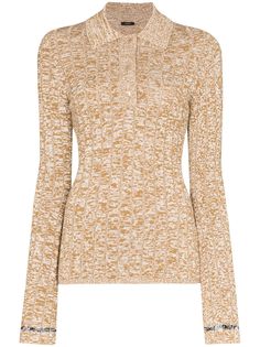 Joseph ribbed polo jumper