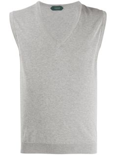 Zanone v-neck knitted vest