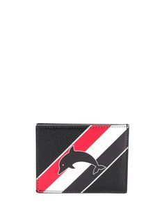 Thom Browne dolphin print striped cardholder