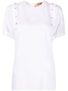 Nº21 ruffle trim T-shirt