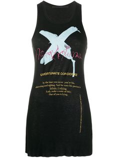 Haider Ackermann slogan print longline tank top