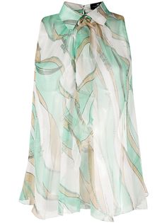 Elisabetta Franchi silk abstract print blouse