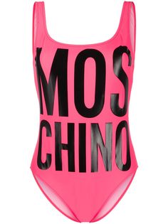 Moschino logo print swimsuit