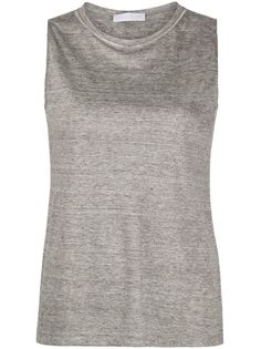 Fabiana Filippi beaded-neckline tank top