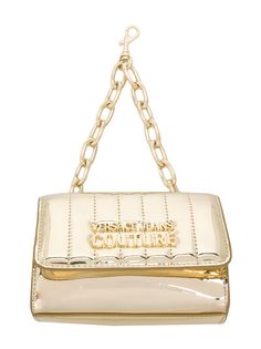 Versace Jeans Couture quilted logo plaque chain belt bag