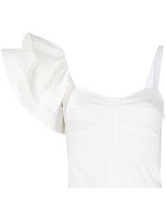 Pinko ruffled-shoulder tank top