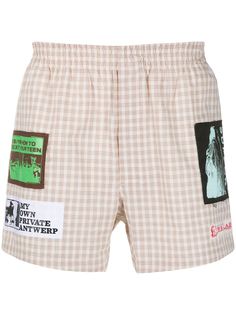 Raf Simons шорты с нашивками