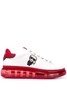 Karl Lagerfeld logo patch transparent heel sneakers