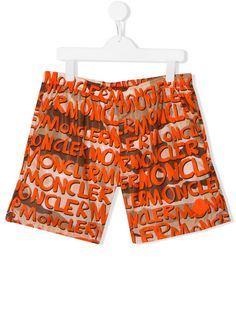 Moncler Kids плавки-шорты с принтом граффити