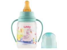 Бутылочка с соской Lubby Веселые животные 125ml от 0 мес. Green 11390