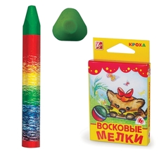 Карандаши цветные Луч восковые 6 цв. 3-х гранн.