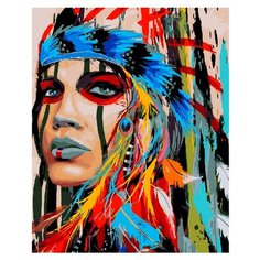 ВанГогВоМне Картина по номерам "Вождь индейцев", 40х50 см (ZX 21153)