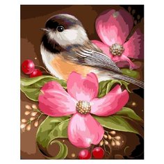 ВанГогВоМне Картина по номерам "Синичка в цветах", 40х50 см (ZX 21341)
