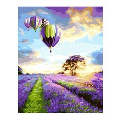 ВанГогВоМне Картина по номерам "Воздушные шары над лавандовым полем", 40х50 см (ZX 21457)