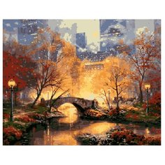 ВанГогВоМне Картина по номерам "Осенний мостик", 40х50 см (ZX 21070)