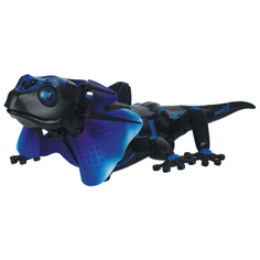 Интерактивная игрушка робот 1 TOY Robo Pets Плащеносная ящерица черный/синий