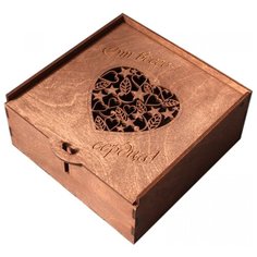 Коробка подарочная ArtandWood От всего сердца палисандр