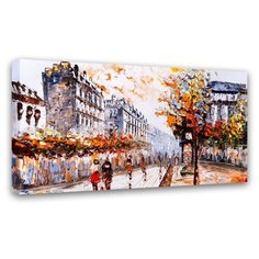 Картина Симфония Старинный город 100х50 см