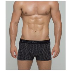 Salvador Dali Трусы боксеры с мелким узором из бумерангов, размер XXL, черный