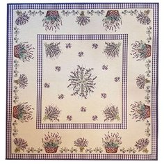 Салфетка Le Gobelin Лаванда (6834) 100х100 см бежево-синий