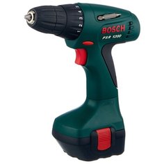 Аккумуляторная дрель-шуруповерт BOSCH PSR 1200 1.2Ah x2 Case 15 Н·м зеленый/черный